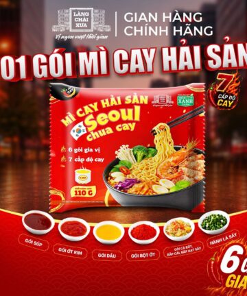 [1 gói] Mì cay hải sản Seoul 7 cấp độ