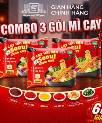 [3 gói] Mì cay hải sản Seoul 7 cấp độ