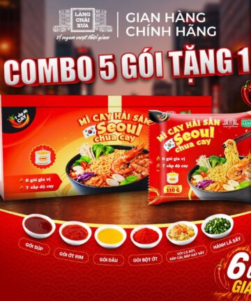 [Hộp 5 gói] Mì cay hải sản Seoul 7 cấp độ