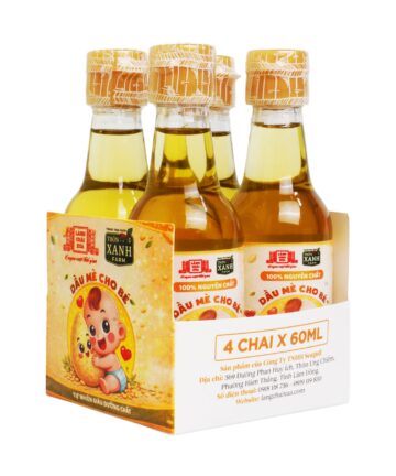 [Lốc 4 chai 60ml] Dầu mè dinh dưỡng tự nhiên cho bé ăn dặm