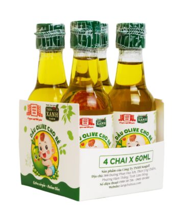 [Lốc 4 chai 60ml] Dầu olive nguyên chất cho bé ăn dặm