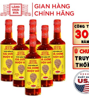 [Thùng 6 chai 500ml] Nước mắm nhỉ cá cơm ruột đỏ