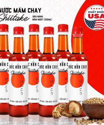 [Thùng 6 chai 525ml] Nước mắm chay Shiitake