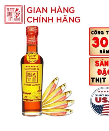 [Chai 250ml] Nước mắm tĩn cá cơm ruột đỏ