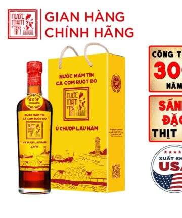 [Chai 500ml] Nước mắm tĩn cá cơm ruột đỏ