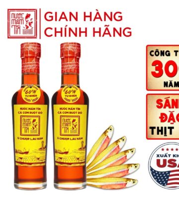 [Combo 2 chai 250ml] Nước mắm tĩn cá cơm ruột đỏ