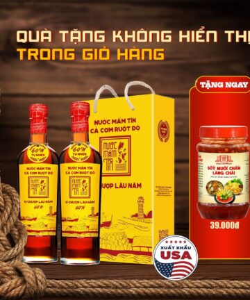 [Combo 2 chai 500ml] Nước mắm tĩn cá cơm ruột đỏ
