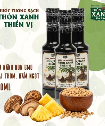 [Combo 3 chai 250ml] Nước tương sạch thôn xanh thiền vị