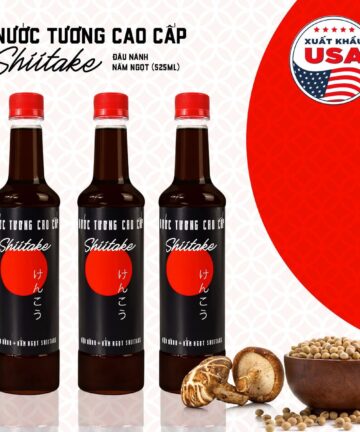 [Combo 3 chai 525ml] Nước tương Shiitake