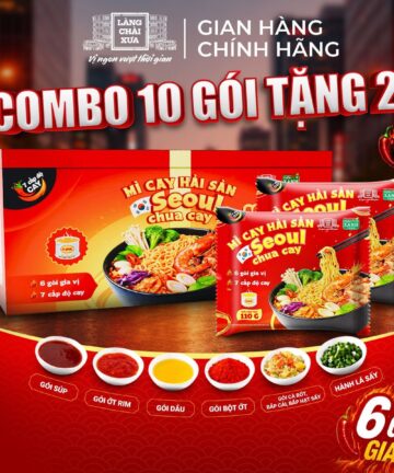 [Hộp 10 gói] Mì cay hải sản Seoul 7 cấp độ
