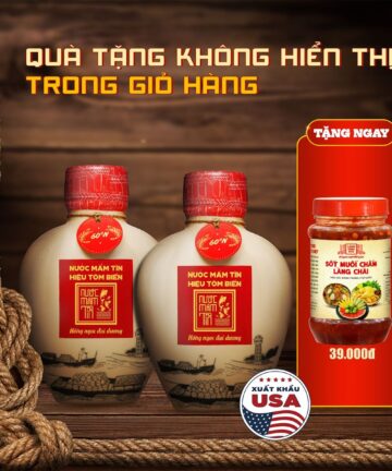 [Hộp 2 bình 500ml] Nước mắm tĩn tôm biển