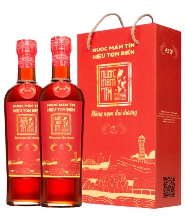 [Hộp 2 chai 500ml] Nước mắm Tĩn hiệu tôm biển