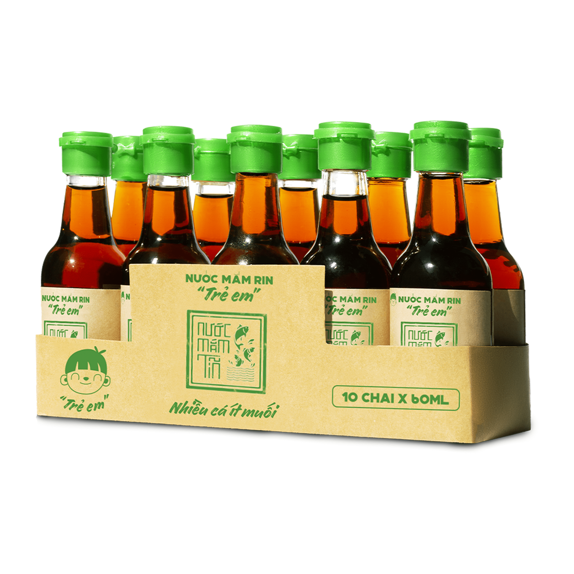 [Lốc 10 chai 60ml] Nước mắm Tĩn cho bé ăn dặm