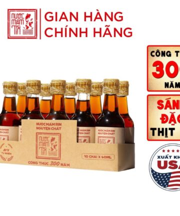 [Thùng 10 chai 60ml] Nước mắm tĩn nhãn xưa