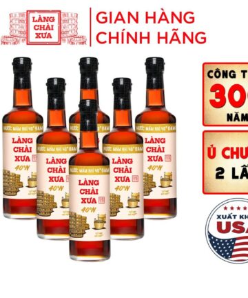 [Thùng 6 chai 500ml] Nước mắm nhỉ nhãn vàng