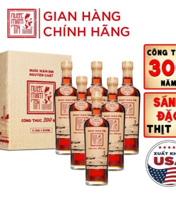 [Thùng 6 chai 500ml] Nước mắm tĩn nhãn xưa