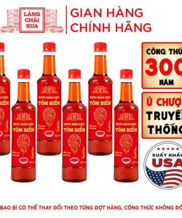 [Thùng 6 chai 525ml] Nước mắm tôm biển